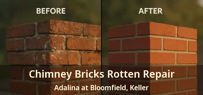Chimney Bricks Rotten Repair Adalina at Bloomfield, Keller - TX
