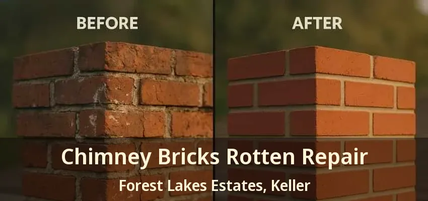 Chimney Bricks Rotten Repair Forest Lakes Estates, Keller - TX