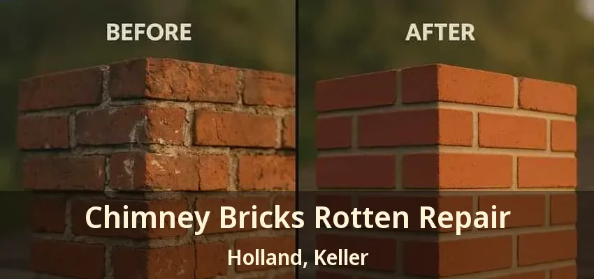 Chimney Bricks Rotten Repair Holland, Keller - TX