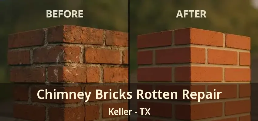 Chimney Bricks Rotten Repair Keller - TX