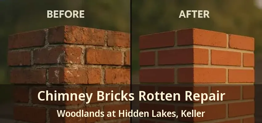 Chimney Bricks Rotten Repair Woodlands at Hidden Lakes, Keller - TX