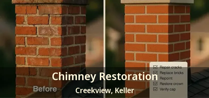 Chimney Restoration Creekview, Keller - TX