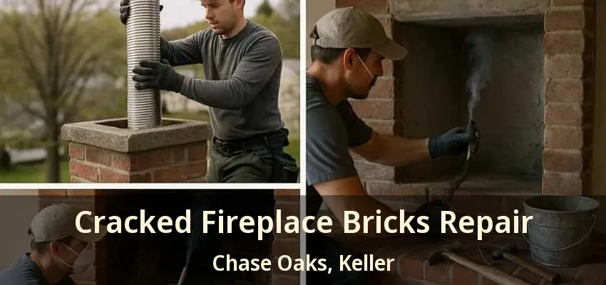 Cracked Fireplace Bricks Repair Chase Oaks, Keller - TX