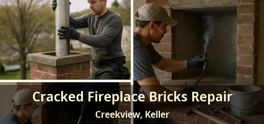 Cracked Fireplace Bricks Repair Creekview, Keller - TX