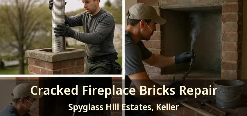 Cracked Fireplace Bricks Repair Spyglass Hill Estates, Keller - TX