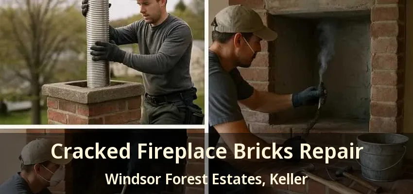 Cracked Fireplace Bricks Repair Windsor Forest Estates, Keller - TX