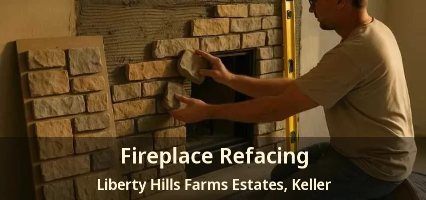 Fireplace Refacing Liberty Hills Farms Estates, Keller - TX