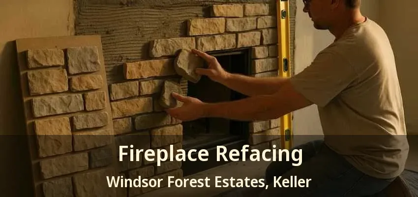 Fireplace Refacing Windsor Forest Estates, Keller - TX