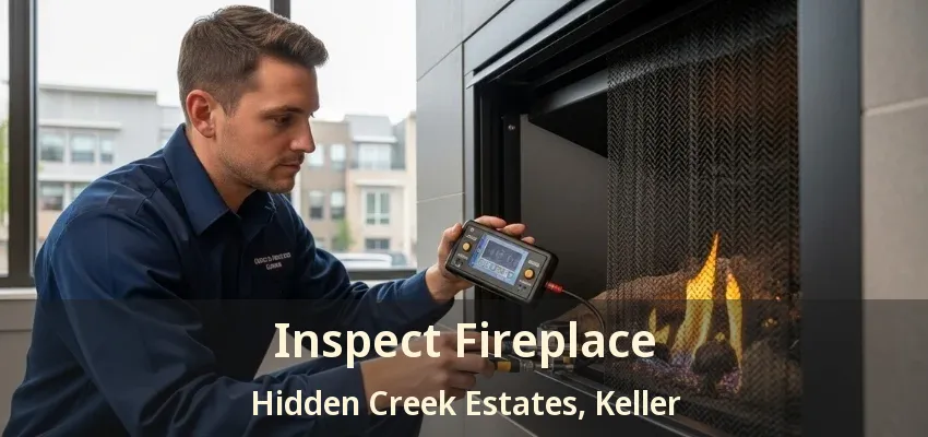 Inspect Fireplace Hidden Creek Estates, Keller - TX