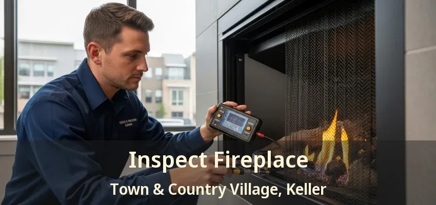 Inspect Fireplace Town & Country Village, Keller - TX