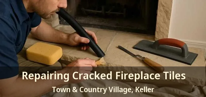 Repairing Cracked Fireplace Tiles Town & Country Village, Keller - TX